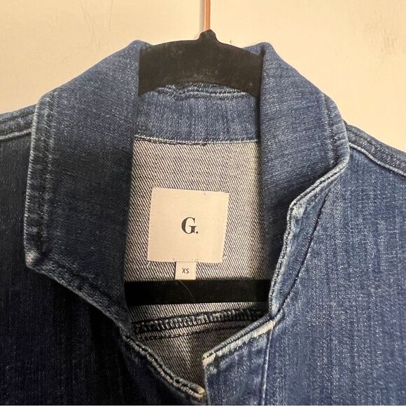 G. Label by Goop Katie stretch denim coverall short sleeve jumpsuit Size XS - Picture 6 of 8
